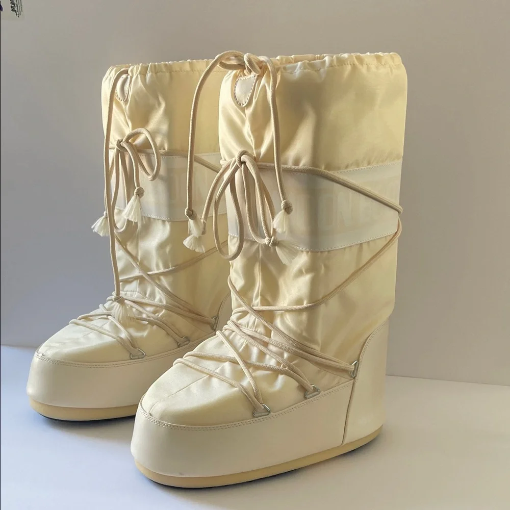 Moon Boot Nylon Boot In Cream - Picture 2 of 16